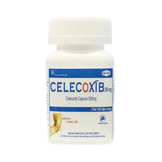 Thuốc Celecoxib 200mg Donaipharm giảm viêm xương khớp mãn tính (Chai 100 viên nang cứng)