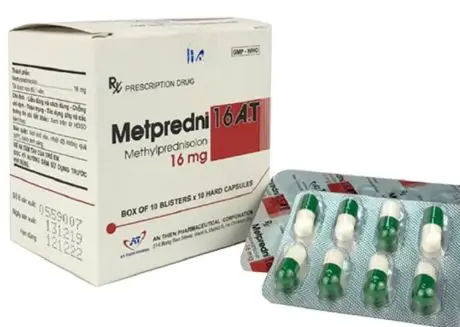 Thuốc Metpredni 16 A.T - Hỗ trợ điều trị viêm khớp dạng thấp, ung thư (10 vỉ x 10 viên)