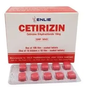 Cetirizin - Chai 500 viên nén trắng - ENLIE - điều trị chứng viêm mũi dị ứng