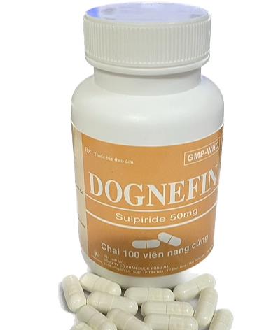 Dognefin 50mg  Điều trị các triệu chứng lo âu, rối loạn hành vi nặng- Chai 100 viên nang -DonaiPharm