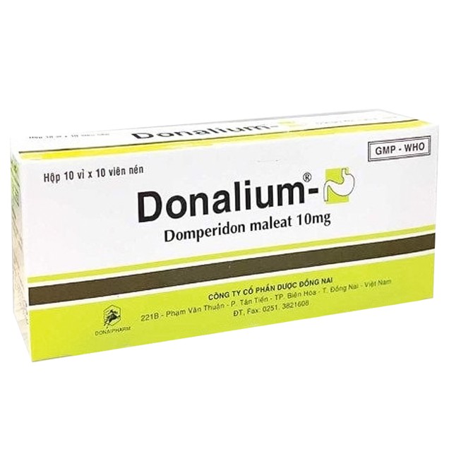 Thuốc Donalium- Đồng Nai điều trị ngắn hạn triệu chứng buồn nôn và nôn nặng (10 vỉ x 10 viên)