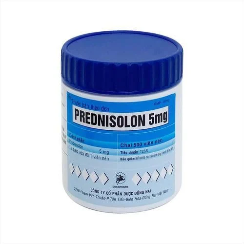 Prednisolon 5mg - kháng viêm Donaipharma (C/500v) (Nắp Xanh)