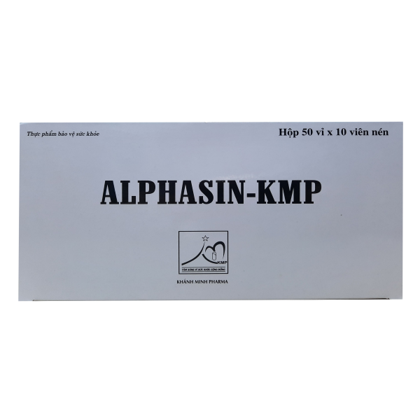 Alphasin Hỗ trợ giảm phù nề - Hộp 50 vỉ x  10 viên - Khánh Minh Pharma