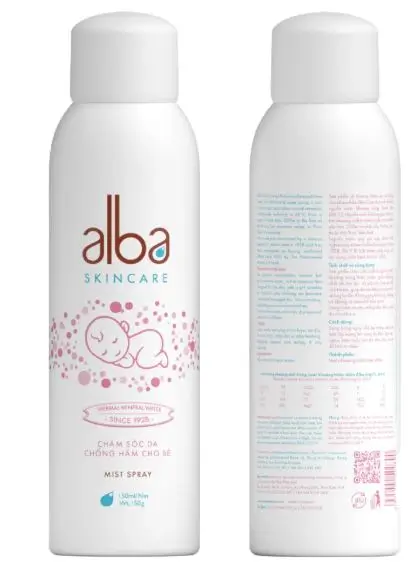 Xịt khoáng trẻ em Alba Skin Care - Chống hăm khô rôm sẩy - An toàn không gây kích ứng 150ml
