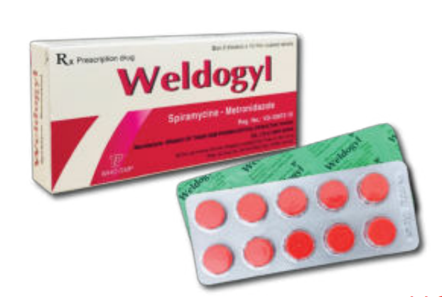 Weldogyl - Điều trị nhiễm trùng, nhiễm khuẩn - DP Thành Nam (Hộp 2 vỉ x 10 viên)