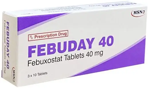 Thuốc Febuday 40 điều trị triệu chứng tăng acid Uric máu