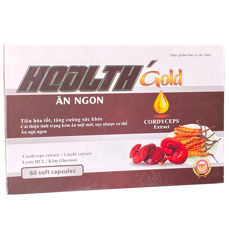 Health Gold Ăn Ngon, giúp hỗ trợ tiêu hóa tốt, tăng cường sức khỏe  (Hộp 60 viên)