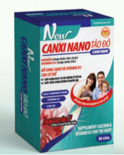 Canxi nano tảo đỏ nguyên liệu NK Hàn Quốc, Đức. Phát triển chiều cao, chống còi xương,loãng xương giúp xương chắc khỏe (lọ 30 viên)