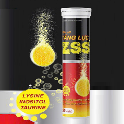 Viên sủi tăng lực ZSS+ hỗ trợ tăng cường sức khỏe giúp tỉnh táo, giảm mệt mỏi  (Túyp 20 viên x4g)