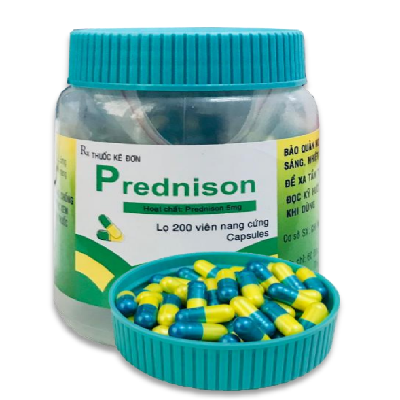 Prednison 5mg Thành Nam - điều trị chống viêm và ức chế miễn dịch (C/200v) (Xanh Dương Vàng)