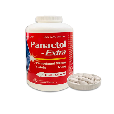 Thuốc giảm đau hạ sốt Panactol - Extra (Chai 1000v)