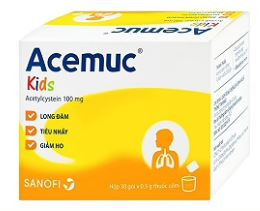 Thuốc cốm Acemuc Kids 100mg Sanofi (30 gói x 0.5g)