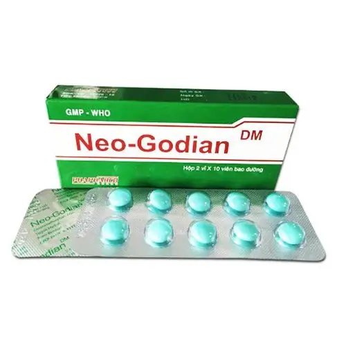 Thuốc giảm ho, long đờm Neo-Godian (Hộp 2 vỉ x 10 viên)