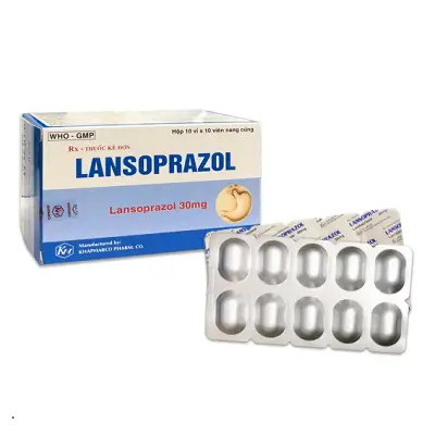 Viên nang Lansoprazol 30mg trị loét dạ dày tá tràng, viêm thực quản trào ngược (3 vỉ x 10 viên)