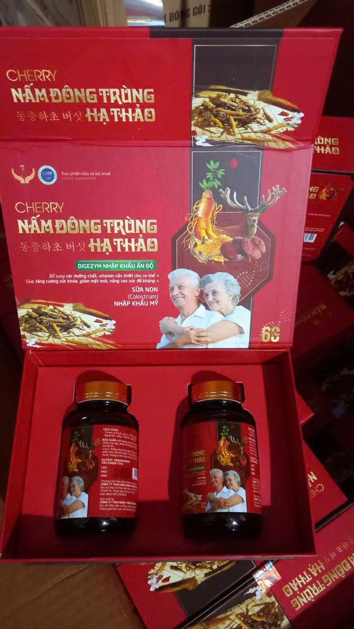 Cherry Nấm Đông Trùng Hạ Thảo - Tăng Cường Sức Khỏe, Bồi Bổ Thận Phế Tự Nhiên