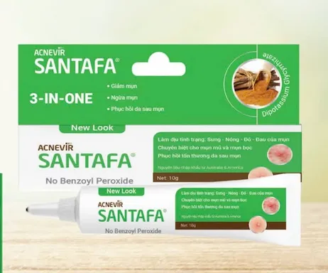 Kem Bôi Mụn Mủ ACNEVIR SANTAFA 10g - Trị Mụn Bọc, Mụn Viêm | Giảm Đau Sưng Nóng