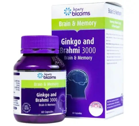 Viên uống Ginkgo and Brahmi 3000 hỗ trợ lưu thông máu