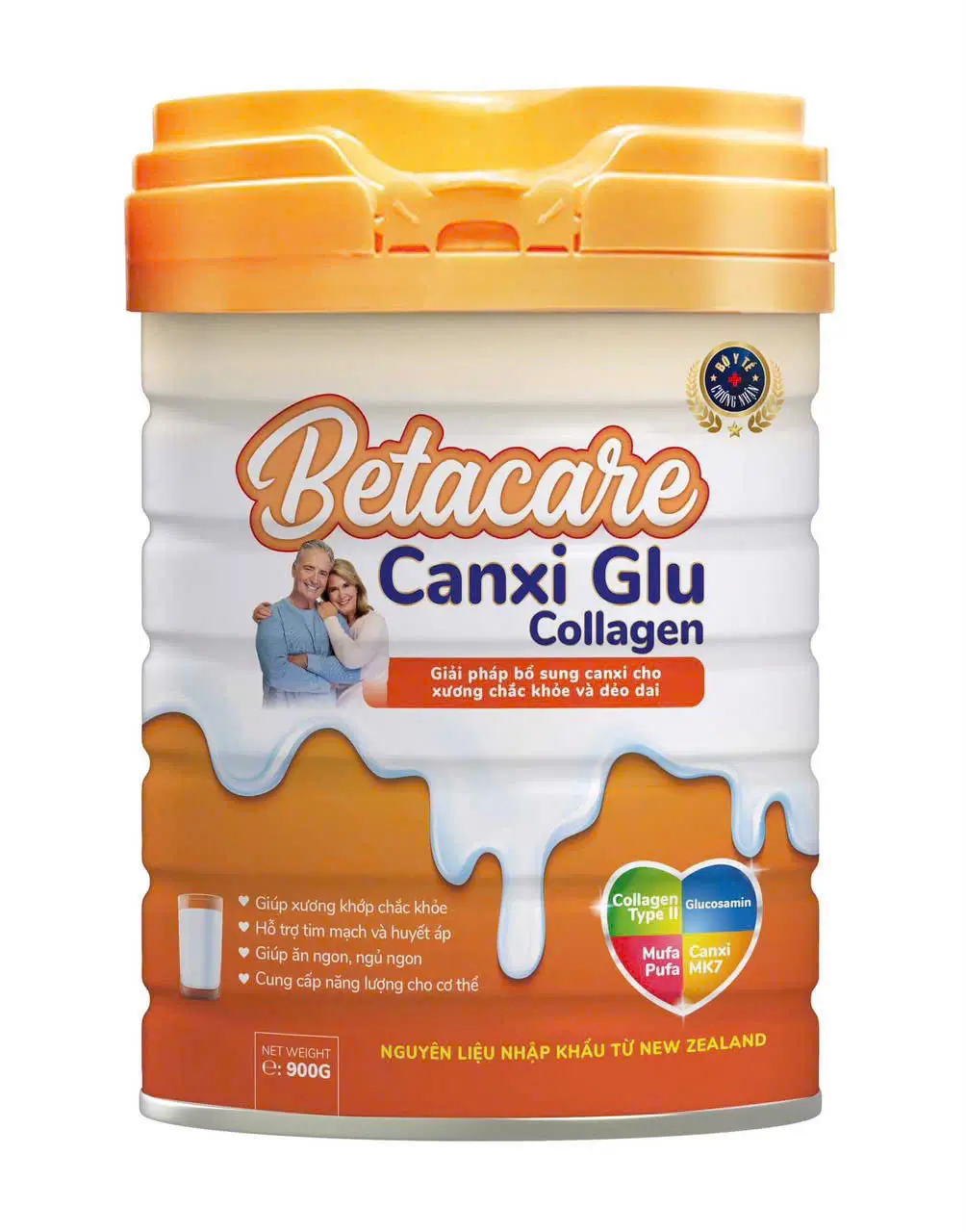 Sữa BETACARE CANXI GLU COLLAGEN giải pháp bổ sung canxi cho xương chắc khỏe và dẻo dai (Hộp 900gr)