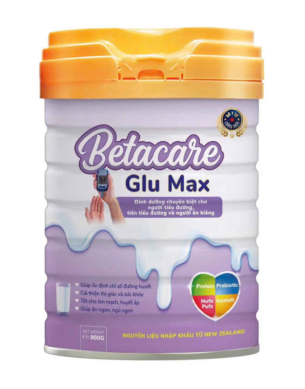 Sữa BETACARE GLU MAX dinh dưỡng chuyên biệt cho người tiểu đường, tiền tiểu đường và người ăn kiêng (Hộp 900gr)