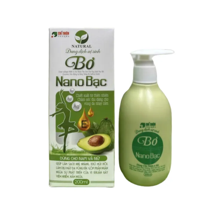 Dung Dịch Vệ Sinh Bơ Nano Bạc – Khử mùi, kháng khuẩn, ngừa viêm nhiễm vùng kín