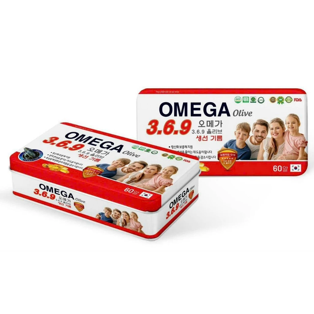 Dầu cá Omega 369 Olive sáng mắt bổ não chống xơ vữa động mạch – Hộp 60 viên