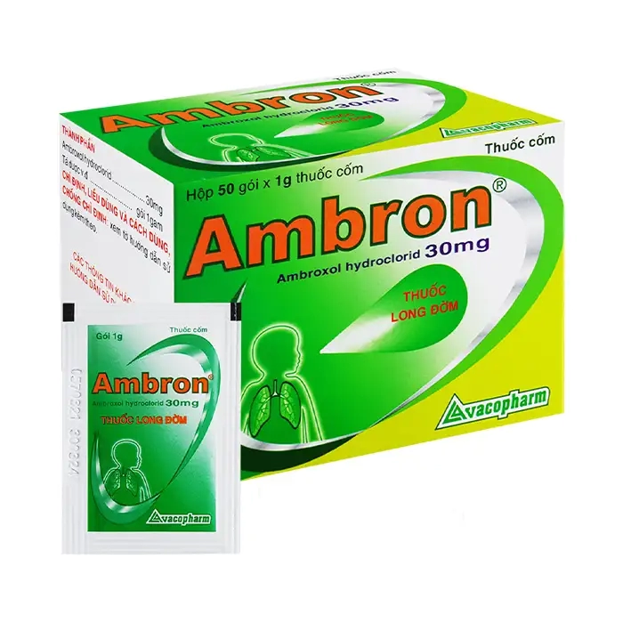Thuốc long đờm AMBRON 30mg Vacopharm (50 gói x 1g)