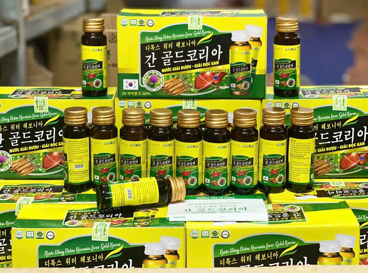 Nước Giải Rượu Detox Hevonia Liver Gold Korea – Giải độc gan, bảo vệ gan, giảm tác hại rượu bia