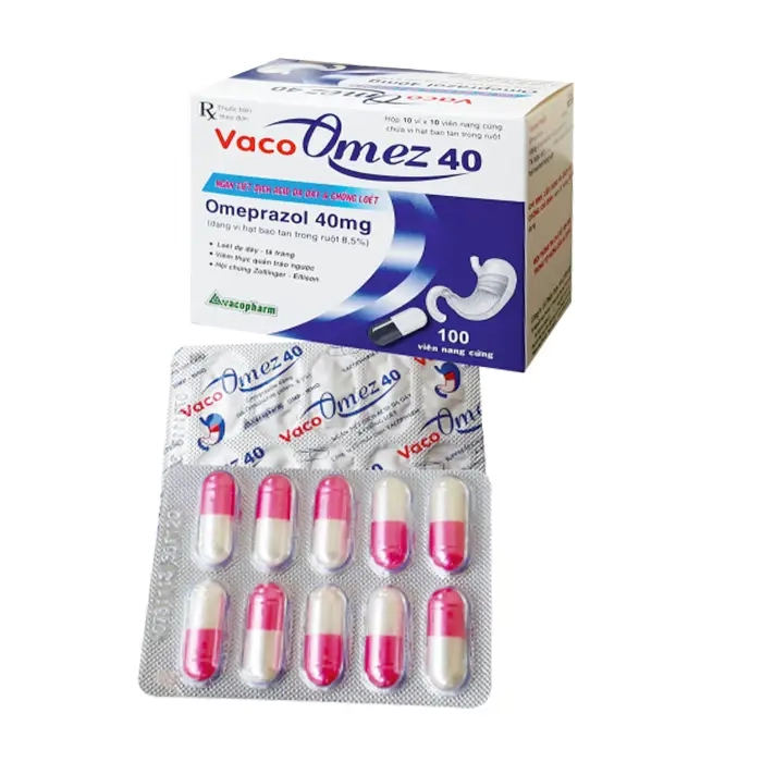 Vacoomez 40 Vacopharm (Hộp 10 vỉ x 10 viên)