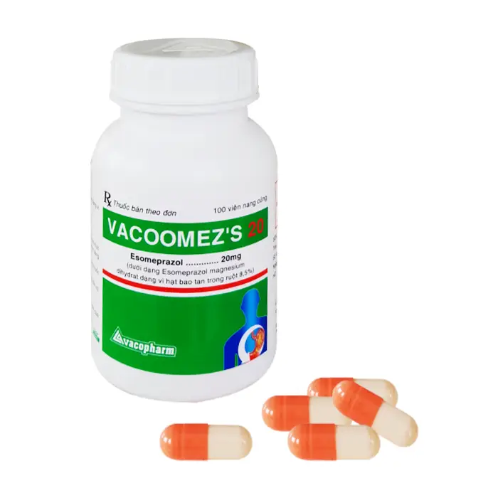 Vacoomezs 20 Vacopharm (Chai 100 viên) – Điều trị loét dạ dày, tá tràng