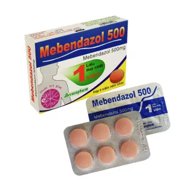 Mebendazol 500mg Vacopharm (Hộp 1 vỉ x 6 viên) – Thuốc trị giun sán