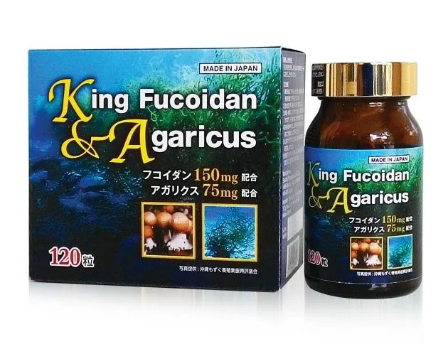 KING FUCOIDAN & AGARICUS 120 viên - Bổ sung Fucoidan và Agaricus, tăng cường miễn dịch và sức khỏe toàn diện