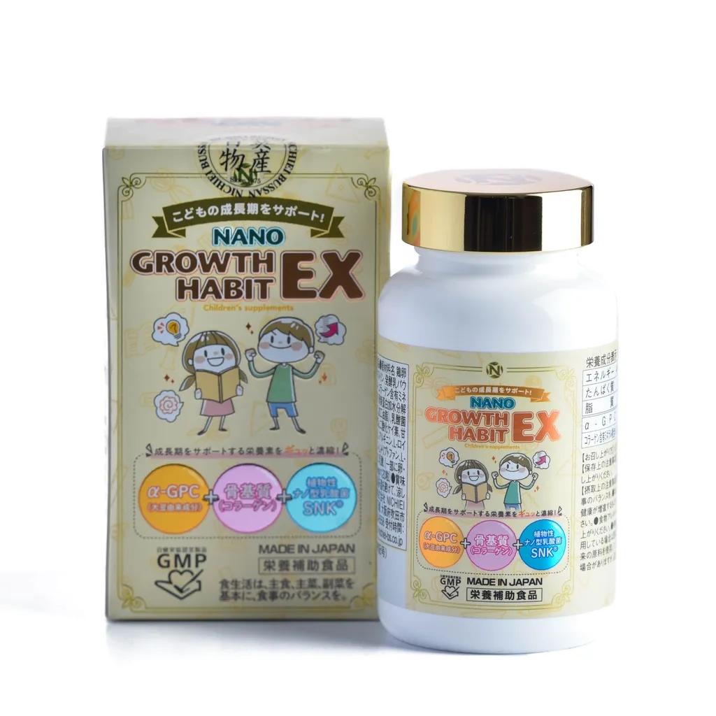 NANO GROWTH HABIT EX 120 viên - Hỗ trợ tăng chiều cao hiệu quả, kích thích hormone tăng trưởng