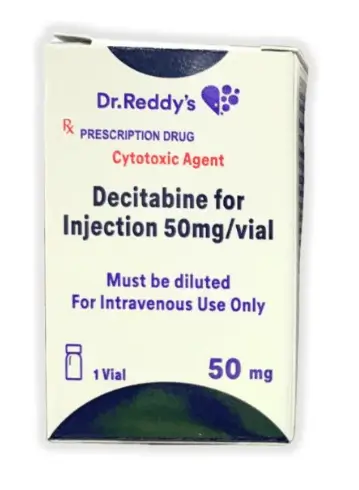 Bột pha tiêm Decitabine Dr.Reddy's điều trị bệnh bạch cầu dòng tủy cấp (AML) hộp 1 lọ 50mg