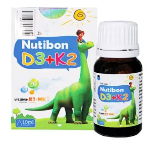 Nutibon D3+K2 lọ 10ml – Hỗ trợ vitamin D3, K2 cho trẻ