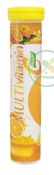 Viên sủi Multi Vitamin C Plus vị Cam hỗ trợ tăng cường đề kháng (Tuýp 20 viên)