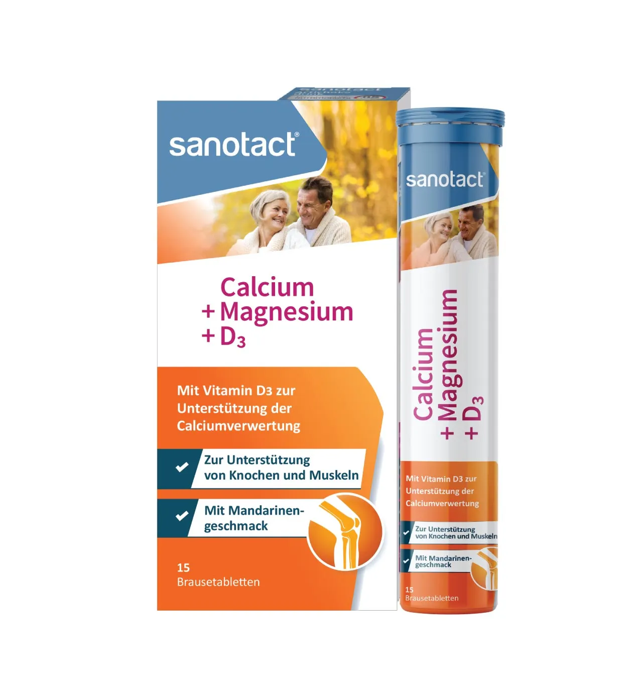 Viên sủi Sanotact Calcium + Magnesium + D3 - Bổ sung 600mg Canxi, 300mg Magie từ Đức cho xương răng chắc khỏe