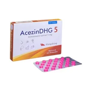 Acezin 5mg DHG - Thuốc điều trị dị ứng hô hấp và da 50 viên hiệu quả từ DHG Pharma