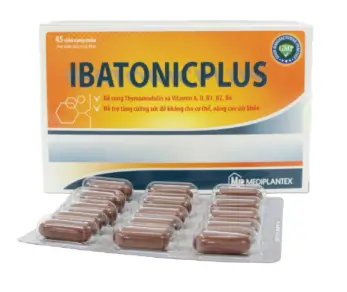 Thực phẩm bảo vệ sức khoẻ IBATONIC PLUS giúp bổ sung Thymomodulin và Vitamin A, D, B2, B6