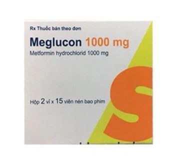 Viên nén Meglucon 1000mg hỗ trợ điều trị bệnh đái tháo đường típ 2 (2 vỉ x 15 viên)