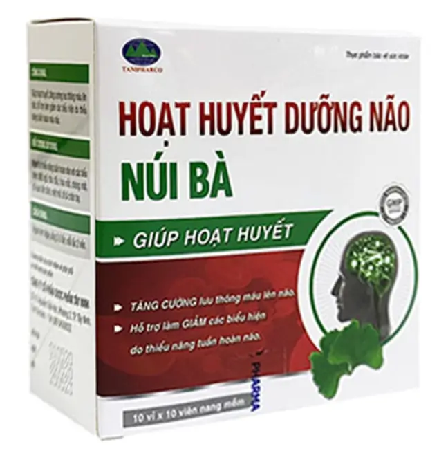 Hoạt Huyết Dưỡng Não Núi Bà hỗ trợ hoạt huyết, hỗ trợ tăng cường lưu thông máu lên não