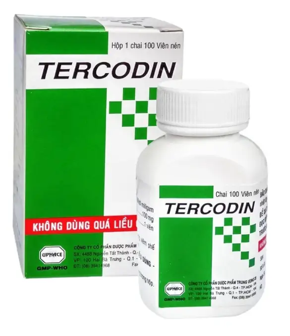 Tercodin Trị ho, long đờm trong viêm phế quản cấp, mạn tính