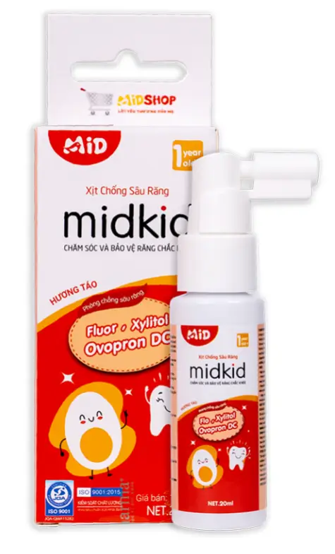 Xịt chống sâu răng midkid (hương táo)