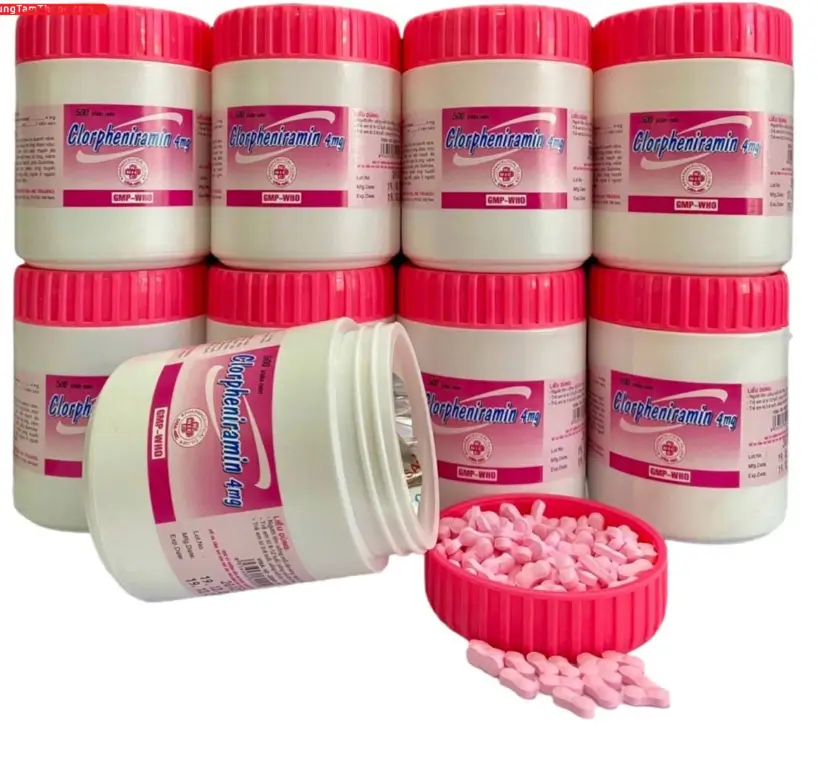 Clorpheniramin  4mg  Điều trị dị ứng, mề đay