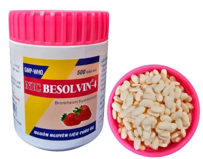 Besolvin 4mg điều trị các triệu chứng ho nhiều đờm, đờm đặc do viêm đường hô hấp
