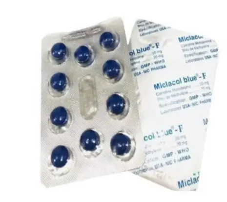 Viên bao đường Miclacol Blue - F hỗ trợ điều trị nhiễm trùng đường tiết niệu dưới (10 vỉ x 10 viên)