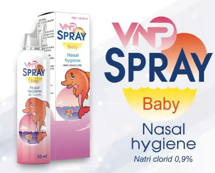 XỊT MŨI PHUN SƯƠNG AN TOÀN TUYỆT ĐỐI VỚI TRẺ SƠ SINH  VNP SPRAY Baby Nasal hygiene Natri clorid 0.9%