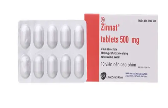 Zinnat Cefuroxime 500mg hộp 10 viên nén GSK