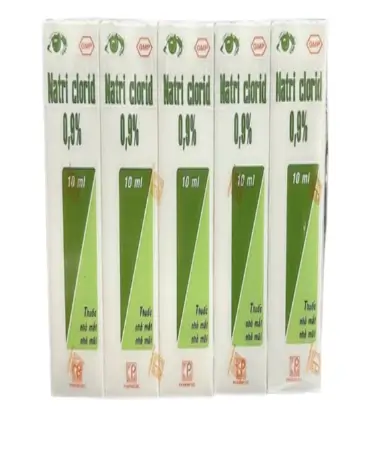Natri Clorid 0.9% nhỏ mắt mũi cọc 10 lọ x 10ml Pharmedic