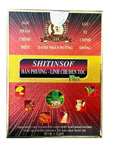 Shitinsof gội đen tóc hộp 3 gói x 15ml Amepro
