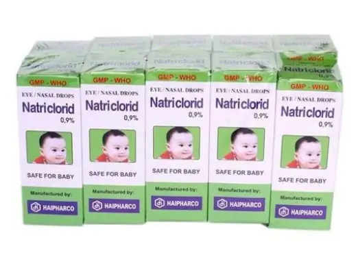 Natri Clorid 0.9% nhỏ mắt mũi cọc 10 lọ x 10ml Hải Phòng